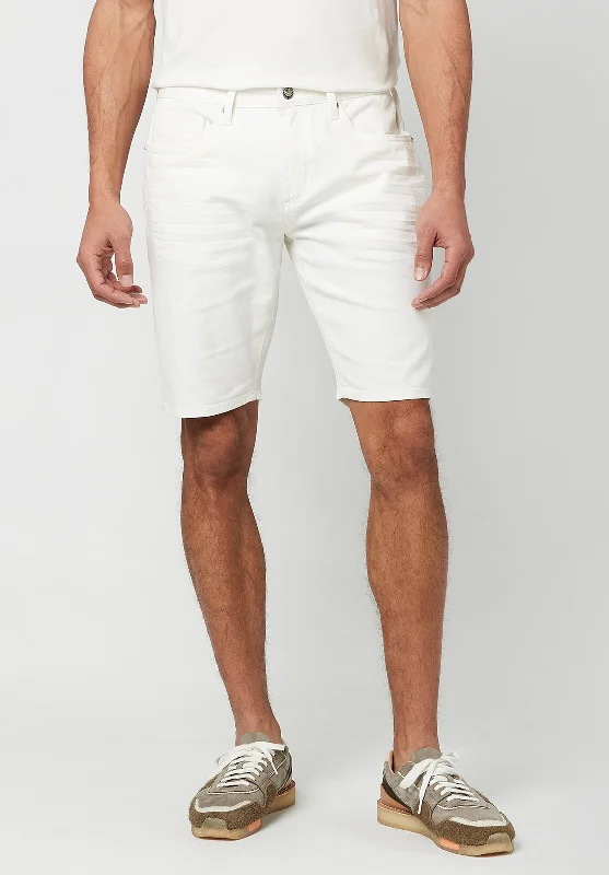 Slim Parker Men's Denim Shorts in White Rinse - BM22775