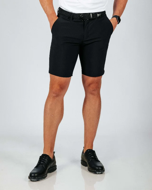 Men's Black Golf Shorts