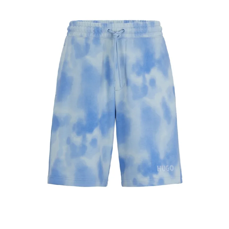 Relaxed-fit shorts in cotton terry with seasonal print