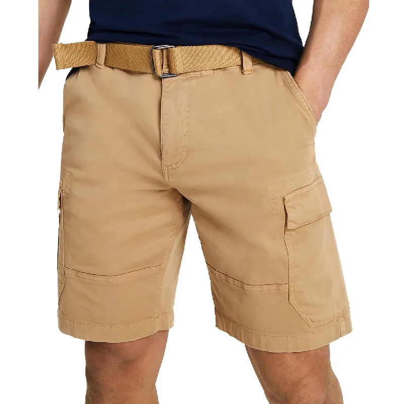 Sun + Stone Mens Frank Low Rise Above Knee Cargo Shorts