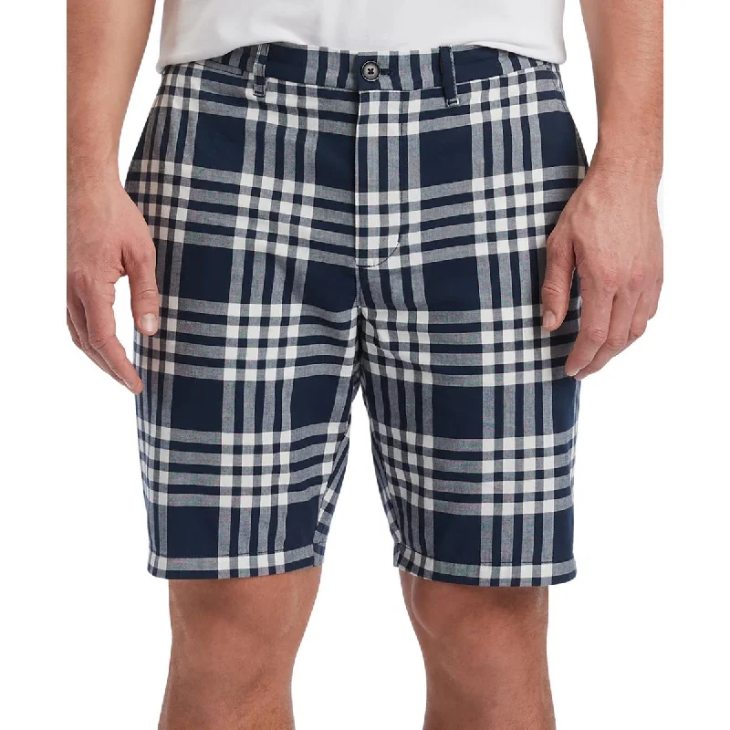 Tommy Hilfiger Mens Plaid Cotton Casual Shorts